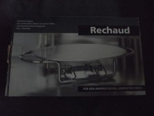 RECHAUD Aluminium Wärmeplatte aus verchromten Metall, Top Zustand