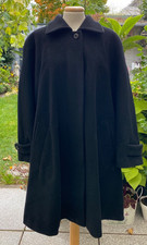 Flick Aktuell Wollmantel Schwarz, A-Linie, elegant, Gr 38 Ausgestellter Zeitlos