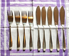 Wilkens Martin 508 Art deco Fischbesteck 4 Personen 9 teilig versilbert 100