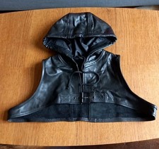 Lederkapuze Leather Hood GAY Bluf BDSM BONDAGE Lederhaube LARP  Schwarz Black