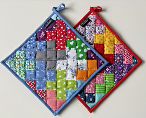 Patchwork topflappen set - patchwork, topflappen-set