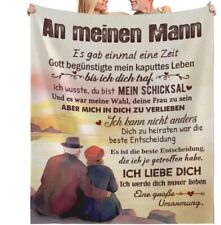 Persöhnliche  Kuscheldecke Decke  Liebesbrief per Decke   " An meinen  Mann"