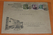 Düsseldorf Grafenberg Maschinenbau Losenhausen Kran Perfins Infla Brief 1922