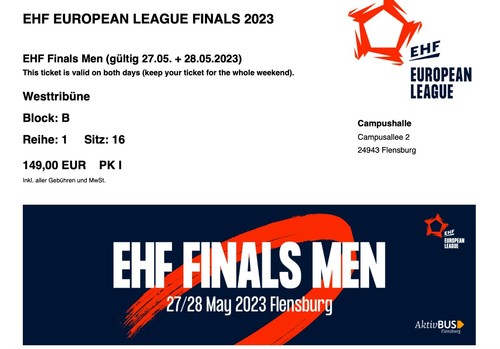 Tickets ehf mens european - mens,