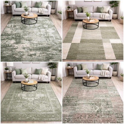 Grün modern teppich extra - grün,