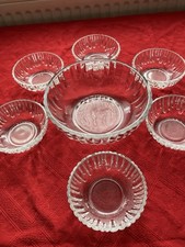 Glasschüssel mit Kompottschalen Set 7 Teile