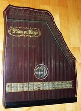 Alte große Piano Harp Salonharfe funktionsfähig Zubehör komplett + Notenmaterial