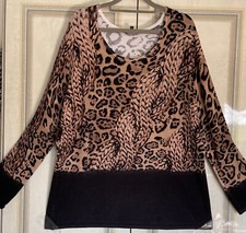 Futura Moda-Pullover,Multicollor,Strass,details,Print,stretch,Gr.XL(48-50Wie Neu