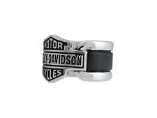 Harley-Davidson Fingerring 'Vintage B&S', rostfreier Edelstahl - Schwarz/Silber