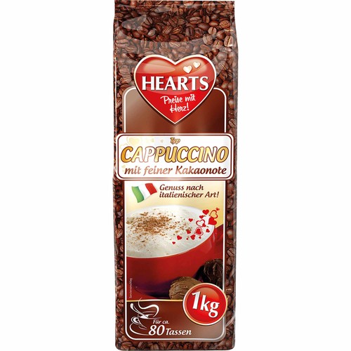 Hearts cappuccino mit kakao - cappuccino,