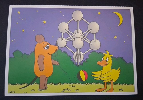 Postkarte sendung mit der - sendung,