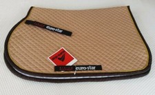 Euro -Star Schabracke Satteldecke Sattelunterlage Pony VS Caramel - Gold - Ebony