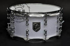 DR Customs Snare 14x7 True White Glitter Finish