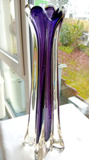Große schwere Glas Vase -