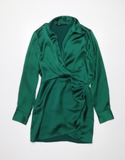 Zara Damen grünes Satin