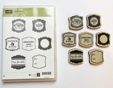 Nett-iketten 7er Stempelset 131559 Spruch, Motiv, Etiketten, Baby, Stampin Up