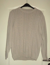Jeans Pascale Herren Strick-Pullover hell-beige Zopfmuster Gr 2XL