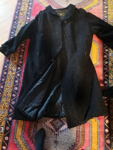Persianer mantel schwarz - 1,
