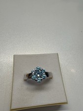 Tcm Silberring Mit Blauer Blüte 18mm 