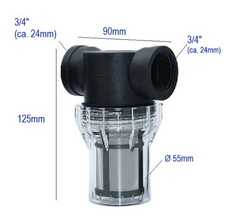 3/4" Grob Schmutz Filter Metall Sieb Wasserfilter Gartenschlauch Regentonne