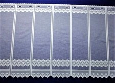 Scheibengardine  Rautenkante