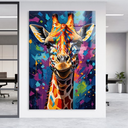 Giraffe popart splash ink - ✅giraffe,