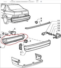 Alfa 75 America: Verstärkung für Stoßstange hinten NOS