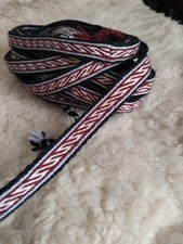 Brettchenborte Mittelalter Larp Reenactment, Handgewebt, 4,28m, 1,4cm Breite