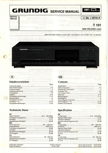 Grundig service manual - grundig, t