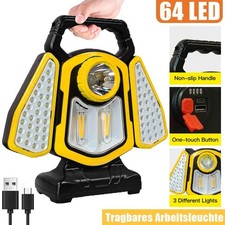 LED Baustrahler Akku Arbeitsleuchte Baustellenleuchte Strahler Fluter Handlampe