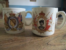 2x Tasse Becher England - Queen Elisabeth II - Coronation 1953