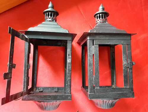 Schwarze metall laternchen - schwarze,