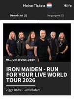 IRON MAIDEN TICKETS STEHPLÄTZE AMSTERDAM 10.06.2026 Innenraum