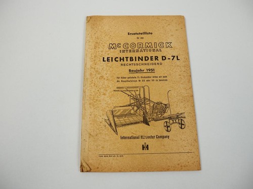 Ihc cormick 7l - cormick, d-7l