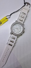 ICE NATION XXL Chronograph mit Kristallen Rhinestones, weiss, opulent, ET-1100