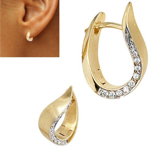 Brillant creolen 585 echt - brillant, gold