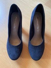 Schwarze Tamaris Pumps mit Kork Absatz