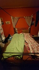 Himmelbett grau metall - grau,