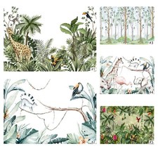 Tapete Urwald Grün VLIES FOTOTAPETE Dschungel Safari Natur TIERE Wohnzimmer WALD