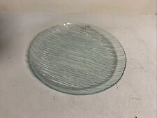 Dekoplatte Teller Schale Glas gemustert klar rund Ø 30cm Sandra Rich