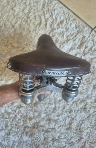 Oldtimer fahrradsattel leder - oldtimer,