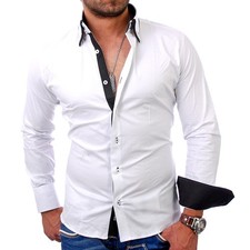 Reslad Herren Hemd Bügelleicht Freizeit-Hemd Business-Hemd Slim Fit Hemden 7050