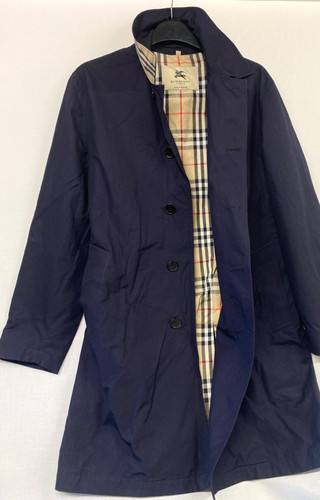 Vintage burberry navy mac - vintage,