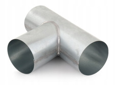 Fallrohrabzweig Y-Stück 72° aus Stahl verzinkt 100mm und 80mm Regenrohrabzweige