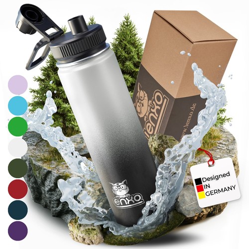 Edelstahl trinkflasche lenxo - edelstahl,