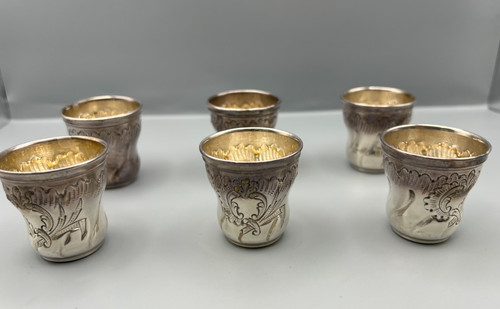 Vintage becher set stück - becher, 6