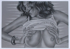 Original drawing ,Zeichnung ,nude woman, weiblicher Akt