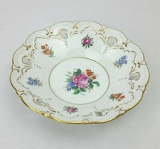 Grafenroda Pottery Germany - Vintage 18 cm durchbohrte Blumen Porzellan Schale 