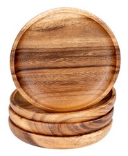 4er Set Runde Teller Akazie
