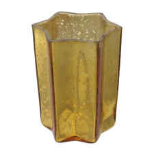 GLAS-TEELICHT STERN ca. 10cm. "shabby chic" Teelichtglas teilw. verspiegelt GOLD